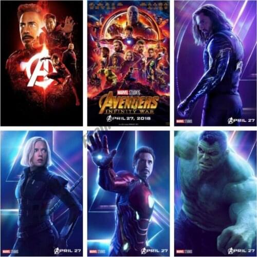 Marvel Diamond Painting Avengers 3 Infinity War 4 Movie Diamond Embroidery Full Square Mosaic Cross Stitch Kits Home Decor