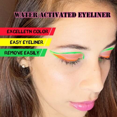 Bowitzki UV Neon Glow Face Painting Makeup Fluorescent Water Activated Eyeliner 3g 50pcs/lot