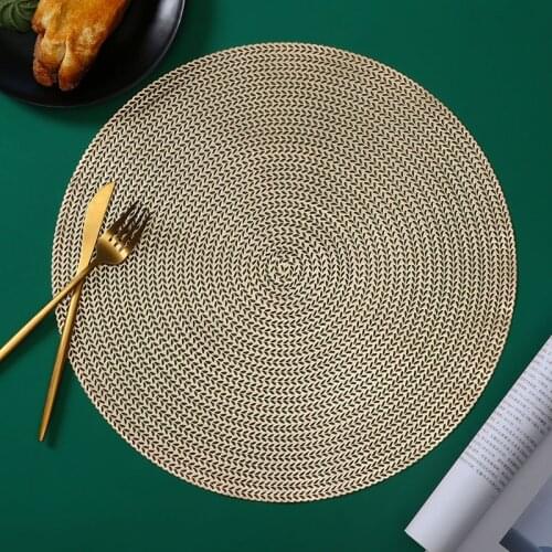 4 pieces of PVC Wheat Ear Non-slip Insulation Placemat European Style Table Decoration Creative Flower-shaped Non-slip Table Mat