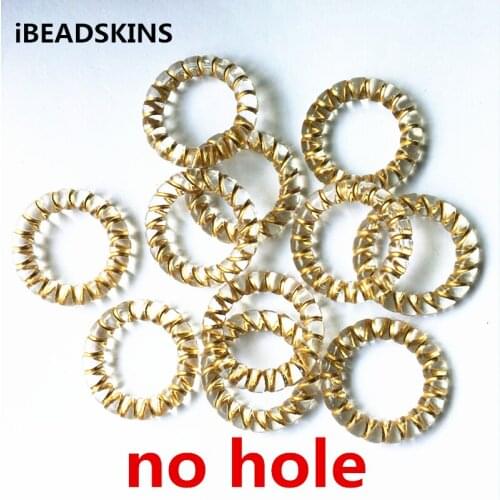 New arrival! 36mm160pcs/lot clear with gold stripe Acrylic ring shape beads #5214(Design as shown)