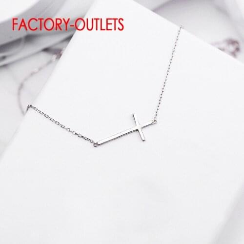 New Models Design Genuine 925 Sterling Silver Charm Necklace For Women Girls With Sparkling Crossing Shape Pendant Best Price