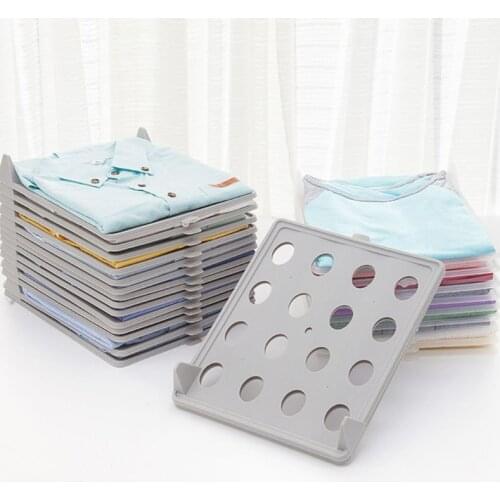 Durable T shirt Folder Magic Adult Closet Shirt Folding Organizer Rack Regular Size Clothes Holder Rack Home Laundry Storage Peg