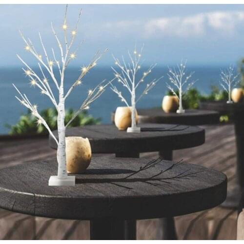 Dropshiping Indoor Tree light LED Silver Birch Lamp christmas decorations for home EU Modern Creative Christmas tree lighting