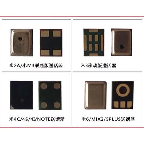 Redmi 2A 3 4C 4S 4I NOTE 6 MIX2 5PLUS Digital Silicone Microphone 3/4/8pin Motherboard Inner Loudspeaker Gold Silver Knowles FPC