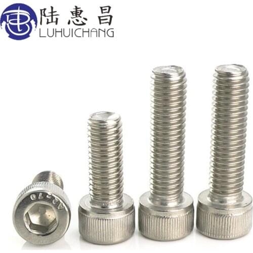 LUHUICHANG Hexagon Hex Socket Head Cap Screw M1.6 M2 M2.5 M3 M4 M5 M6 Stainless Steel Allen Bolt DIN912 Hex Screw with Key