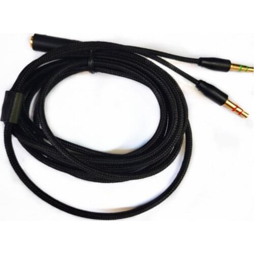 For -Razer Earphone Audio Cable Headphone Adapter Splitter Headset Microphone For -Razer Electra/Kraken PRO 7.1 V2/Hamme 2m
