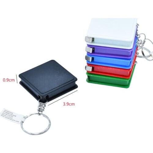 1Pcs Mini Tape Measure With Key Chain Plastic Portable Retractable Ruler Centimeter/Inch Tape Measure