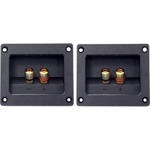 2pcs DIY Home Car Stereo 2-way Speaker Box Terminal Round Square Spring Cup Connector Binding Post Banana jack and plugs Subwoof