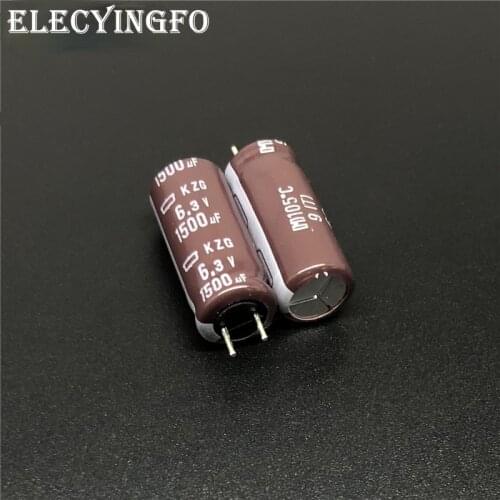20Pcs/Lot 1500uF 6.3V1500uf NCC KZG Series 8x20mm Super Low ESR 6.3V1500uF Aluminum Electrolytic Capacitor