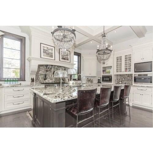 2017 new design retail wholesales traditional solid wood kitchen cabinets white color S1606066