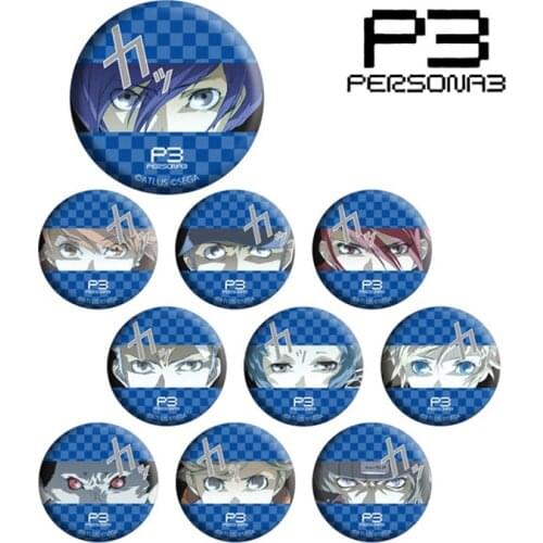 58 mm anime badges PERSONA3、Shin Megami Tensei: Persona 3 Cool Buttons Brooch
