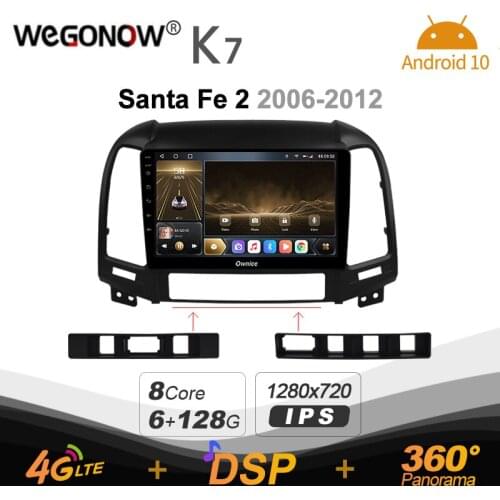 Ownice K7 Android 10.0 Car Radio Stereo for Hyundai Santa Fe 2 2006 - 2012 4G LTE 360 2din Auto Audio System 6G+128G SPDIF