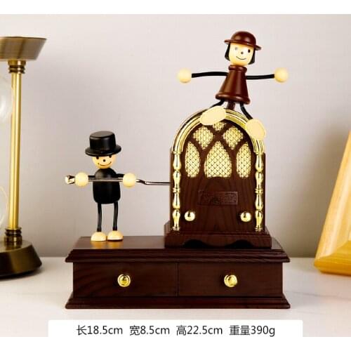 Boyfriend Vintage Plastic Music Box Clockwork Gramophone Music Accessories Valentines Day Gift Caja Musical Birthday Gift EH50MB