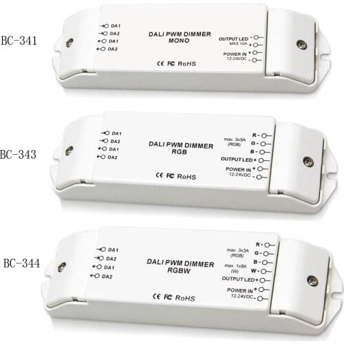 DC12- 24V DALI led lamp Dimming Driver RGB/RGBW led strip Lighting Dimmers Controller 1/3/4 channels DALI dimming driver