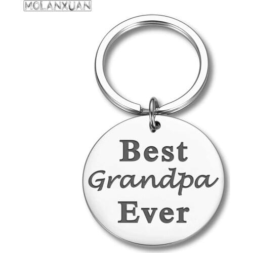 Grandfather Keychain Grandpa Gifts for Grandfather From Grandchild Christmas Gift Best Grandpa Ever Granddad Family Keyring