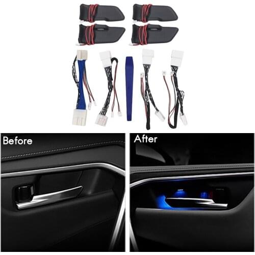 For Toyota Corolla 2020 2021 Door Bowl Armrest Atmosphere Light Interior LED Blue Door Bowl Handle Frame Light