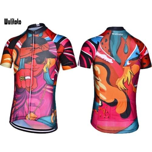 WULITOTO Mens Short Sleeve Cycling Jersey Bike Jersey Mountain Bike MTB Road Bike Cycling Breathable Quick Dry For Men Jersey