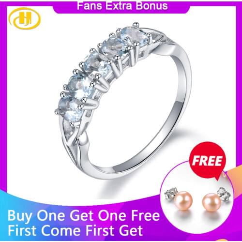 Natural Aquamarine 0.81ct Crown Wedding Ring Solid 925 Sterling Silver Gemstone Rings Fine Elegant Jewelry for Women New