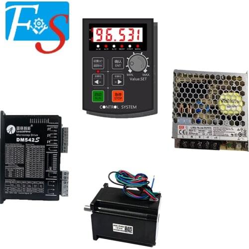 Motor Controller Kit HF020 five-digit display + Leadshine Nema 23 Stepper Motor 57CM22X 2Phase 2.3Nm + 75W Power supply