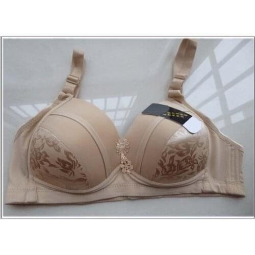 Fashion Lingerie Large Size Sexy Lace Mother Bra Nude Solid Underwear Bralette Thin Cotton Straps B C D Cup Women BraS C05