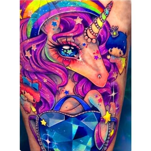 Children Gift diy diamond painting Unicorn Cartoon Horse diamond embroidery Animal pictures full Square round drill decor,B104