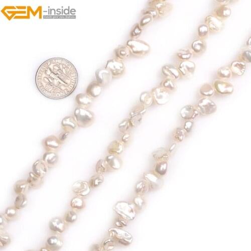 Natural Top Drilled Freeform Potato Freshwater Cultured Luster Pearls Beads for Jewelry Making 15'' DIY Jewellery