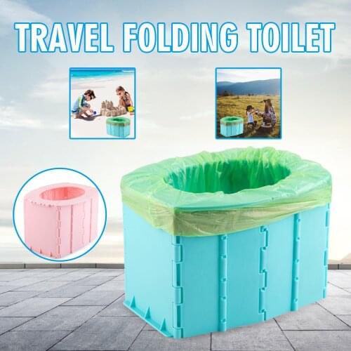Portable Travel Folding Toilet Mobile Potty Seat Outdoor Car Multiple Function Toilet For Camping Long Trip Accessories