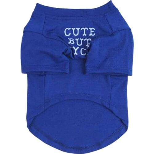 Letter Printed Dog Clothes Soft T-shirt Thin Vest Round Neck T-shirt For Small And Medium Dog Puppy French Bulldog Clothing