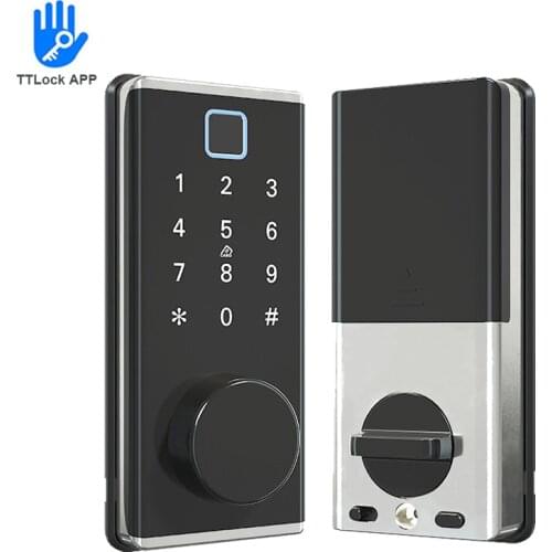 TTlock App Bluetooth Smart Lock Auto-Lock Fingerprint Door Lock RFID Keyless Home Office Privacy American Deadbolt Digital Lock