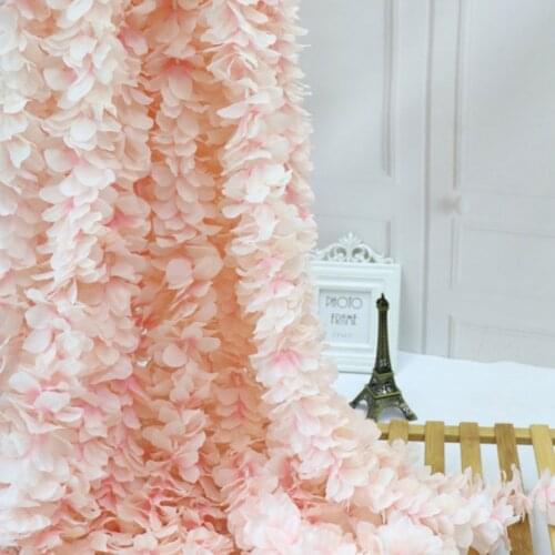 10pcs 100cm Wedding Decoration Artificial Flower Rattan Pink White Silk Flower Bunch Hanging Basket Square Wedding Decor