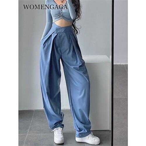 WOMENGAGA Women's Wide Trousers