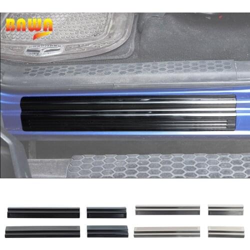 BAWA Car Door Threshold Protection Strip Stainless Steel Sill Guards Sticker Cover For Dodge RAM 2010-2017 Interior Parts