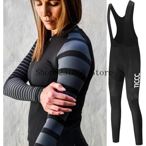 2020 RCC Women Long Sleeve Cycling Jersey Sets Autumn Summer Bicycle Wear Clothes MTB Bib Bike Pants Suit Maglia Da Ciclismo