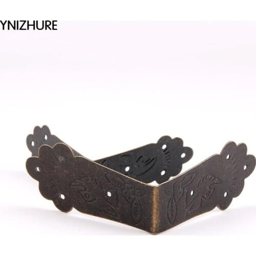 50pcs Antique package edge Wooden Gift box Decorative corner Protection code Wrapping Edge banding Right angle