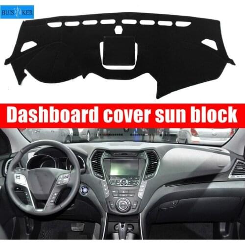 Car Dashboard Cover Mat Pad Sun Shade Instrument Cover Carpet Accessories For Hyundai Santa Fe IX45 Maxcruz 2013 2014 2015 -2018