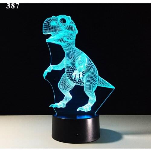 Home 3d Dinosaur Creative Led Color Changing Night Light Usb Powered Bedside Gift Table Lamp