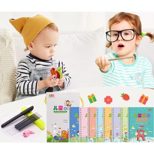 8 Books Learning Numbers In English Painting Practice Art Book Baby Copybook For Calligraphy Writing Kids English Lettering Toy