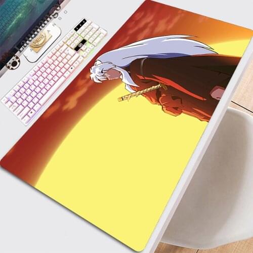 Pad Mouse Gamer Pc Accessories Gaming Mat Carpet Kawaii Deskmat Long Table Pads Mause Large Mouse Pad Handsome Cool Inuyasha Pad