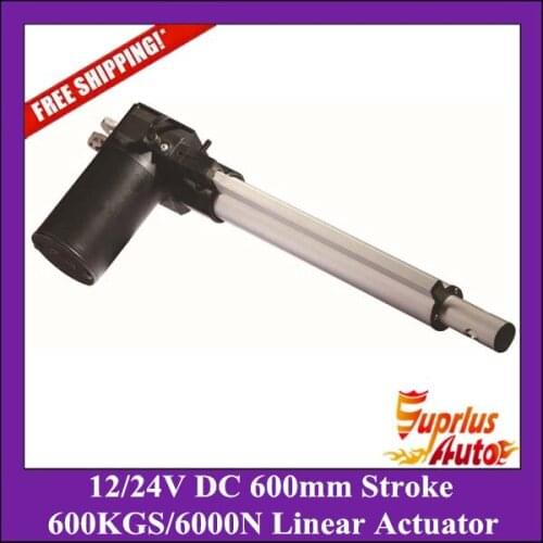 New Arrivals!! 6000N/600kgs load heavy duty linear actuator, DC 12V/24V 24inch/600mm stroke 5mm/s linear actuators