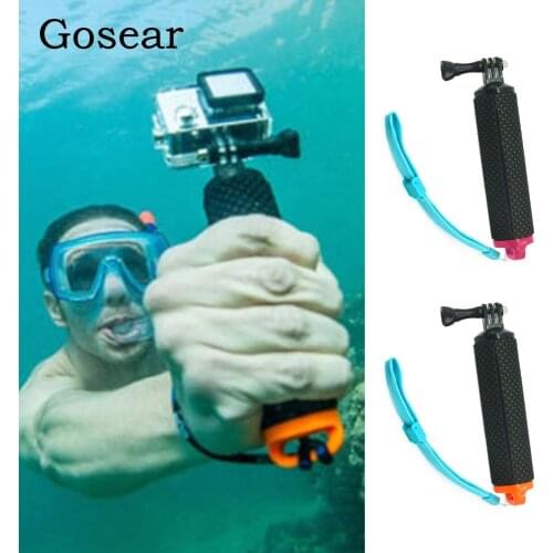 Gosear Float Hand Grip Buoyancy Rods Stick Monopod Tripod Pole for GoPro Go Pro Hero 4 3 2 1 Xiaomi Yi 2 II 4K Sjcam 4 K SJ4000