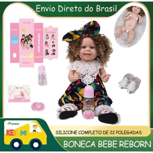 Lifelike Full Silicone Body Girl Dolls Reborn Baby Doll Toy Like Alive 22 Inch Newborn Doll For Birthday Gift Fashion Present