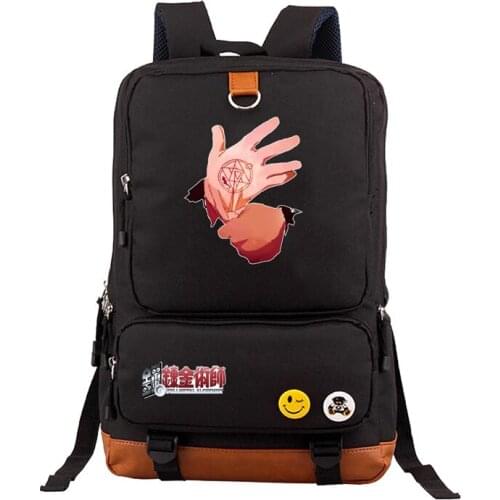 2020 Anime Fullmetal Alchemist Backpack Men Women Notebook Computer Travel Shoulder Bag Teenage student Backpacks Mochila