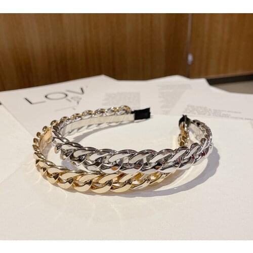 Resin Chain Hairband 2021 New Hairpin Retro Bezel Headdress Womens Hair Ornaments Hair Hoop Hair Accessories