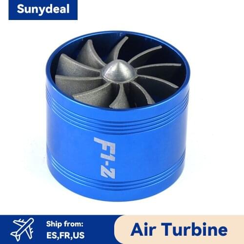 Aluminium Alloy Turbonator Gas Fuel Saver Supercharger Turbo Universal Fan Kit Tornado Auto Durable Air Intake