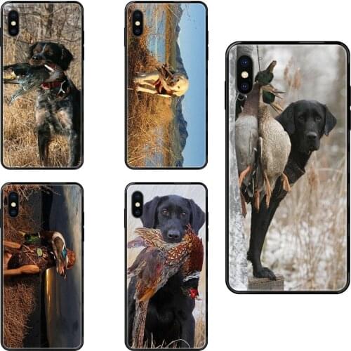 Meilleur Black Soft TPU Screen Protector Hunting Gun Dog Art Animal Protective For iPhone 11 12 Pro XS Max X 8 7 6s Plus 5 SE