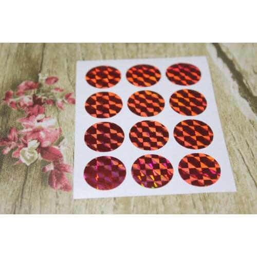 1.9cm Red Round HOLOGRAM labels stickers for games and promotions