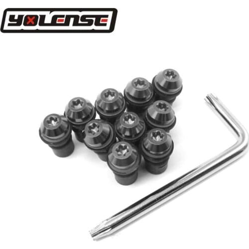 10PCS 5MM Universal Motorcycle Bolts Screws Kit Windscreen Windshield Cafe Racer Motocross For Aprilia TUONO V4R