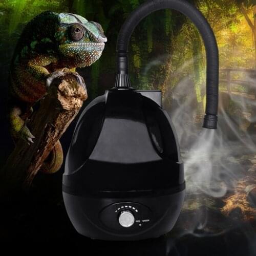 110V Pet Humidifier Reptile Mute Adjustable Air Mist Fogger for Rainforest Landscaping Reptile Terrarium