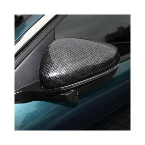 2* Carbon Fiber Rearview Side Mirror Cover Trim For Peugeot 3008 / GT 2017-2020