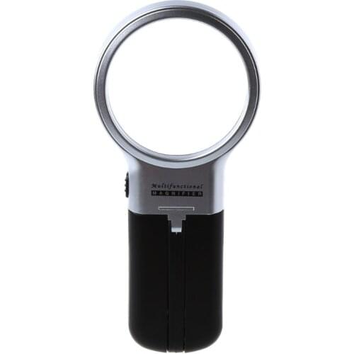 3X Desktop Handheld Reading Magnifier Magnifying Glass lens With LED Lights New